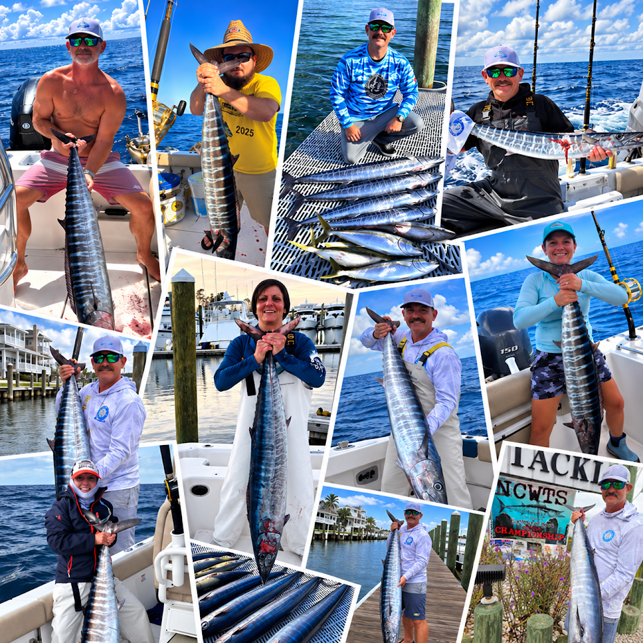 Offshore anglers and their wahoo catches